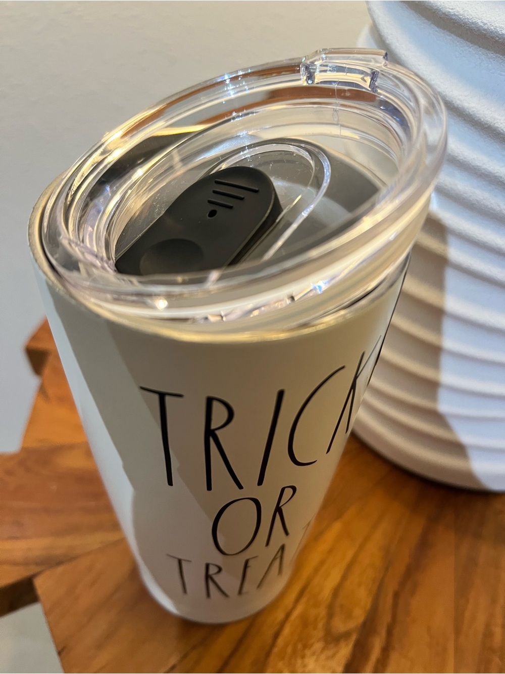 Rae Dunn White 'Trick or Treat' Insulated Tumbler - Picture 4 of 5